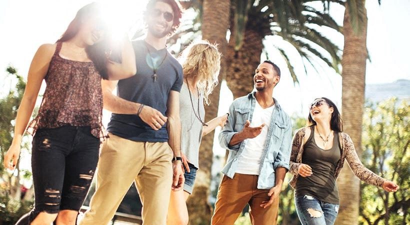 Group Of Friends Walking at Enclave at Bluffton Park, Bluffton, SC