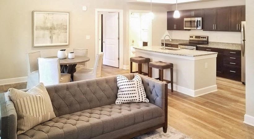Living Area With Kitchen at Enclave at Bluffton Park, Bluffton, 29910