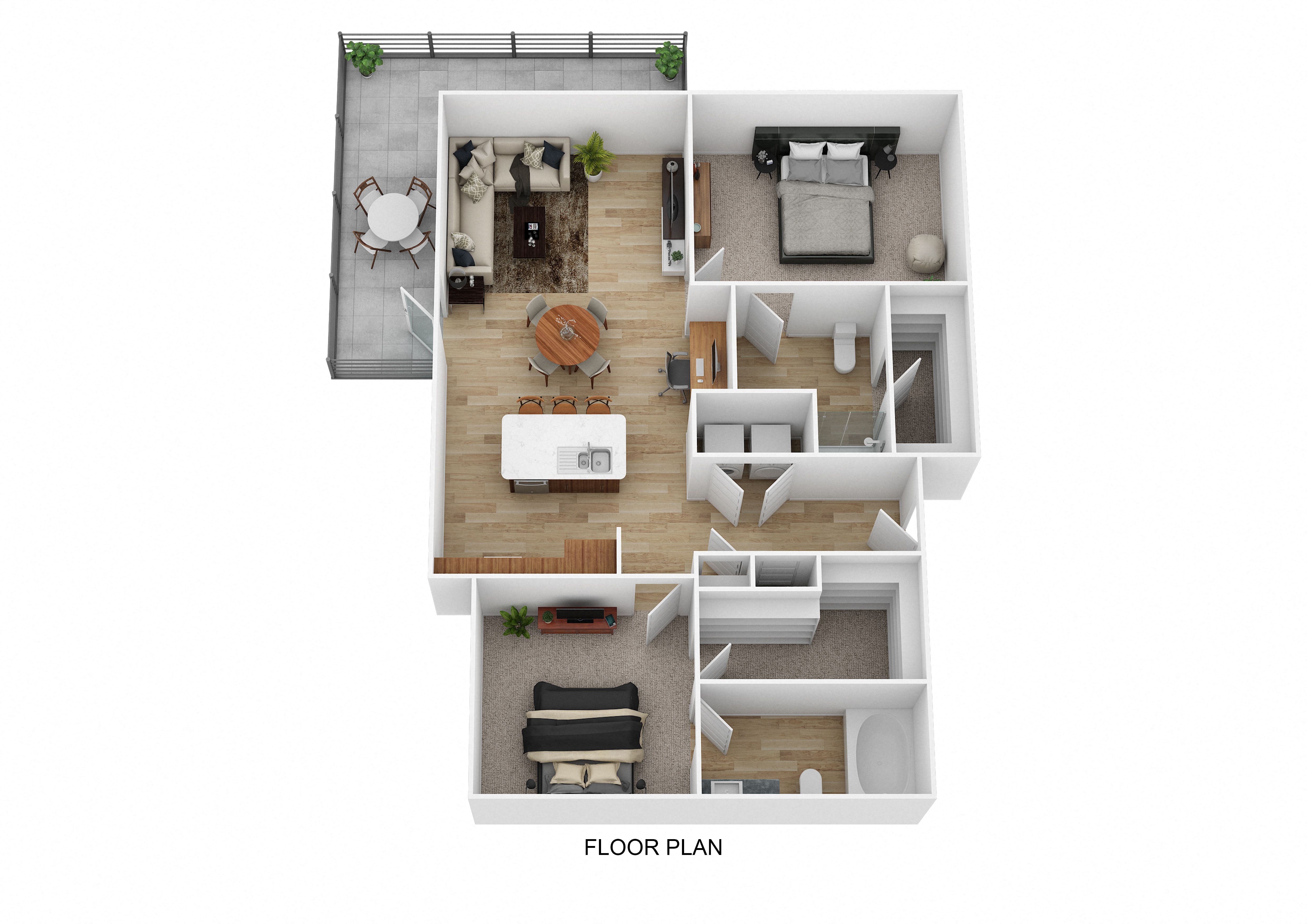 an image of 3 bedroom floor plan