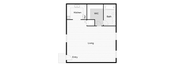 Studio Floor Plan at The Sterling, Corpus Christi, 78412