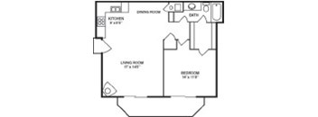 A black and white image of a house floor plan.
