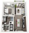 Barcelona 1Bed_1Bath Barcelona 1Bed_1Bath at Century Medical District, Dallas, Texas