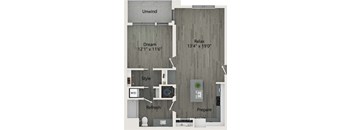 1 Bed  Bath Floor Plan  at The Charles Apartments , Destin, 32541