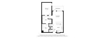 A4 1 Bed 1 Bath floor plan   at The Landing on Summers Street Apartments, Georgia, 30144