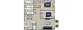 The Magnolia Floor Plan at Parkside Sandy Springs, Atlanta