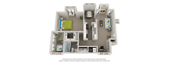 The Roswell Floorplan  at Avenues at Holcomb Bridge, Peachtree Corners