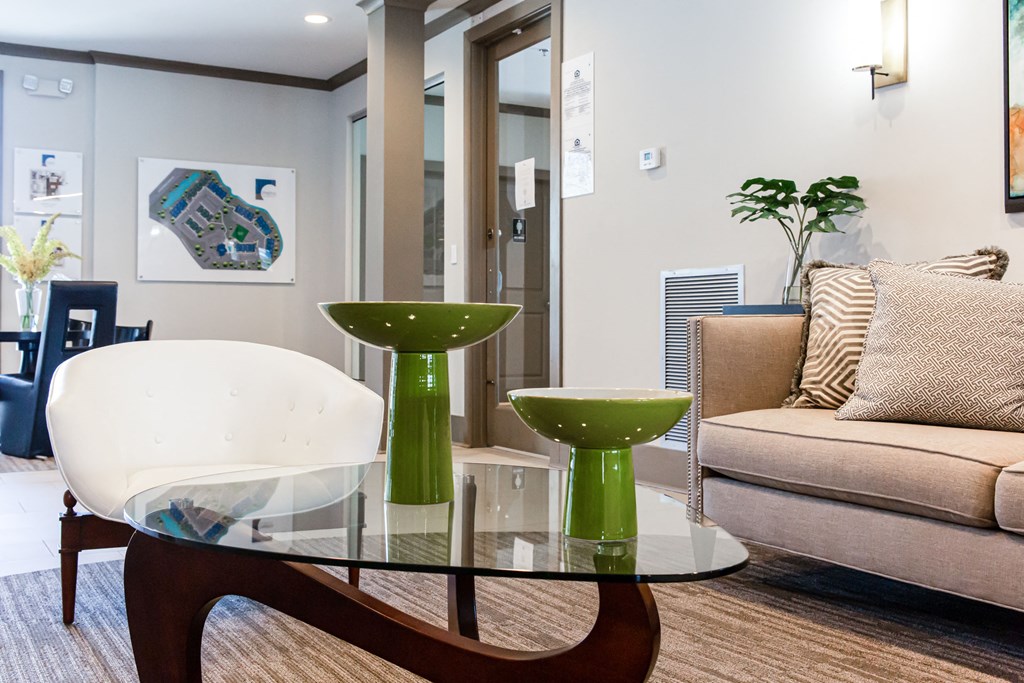 Decorated Living Space at The Metro Apartments, Atlanta, Georgia