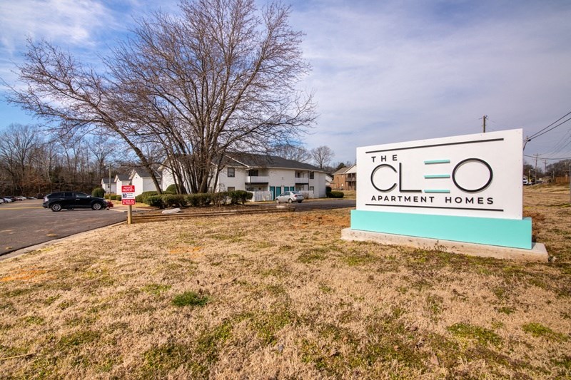Cleo signature board2at The Cleo Apartments, Athens, Alabama