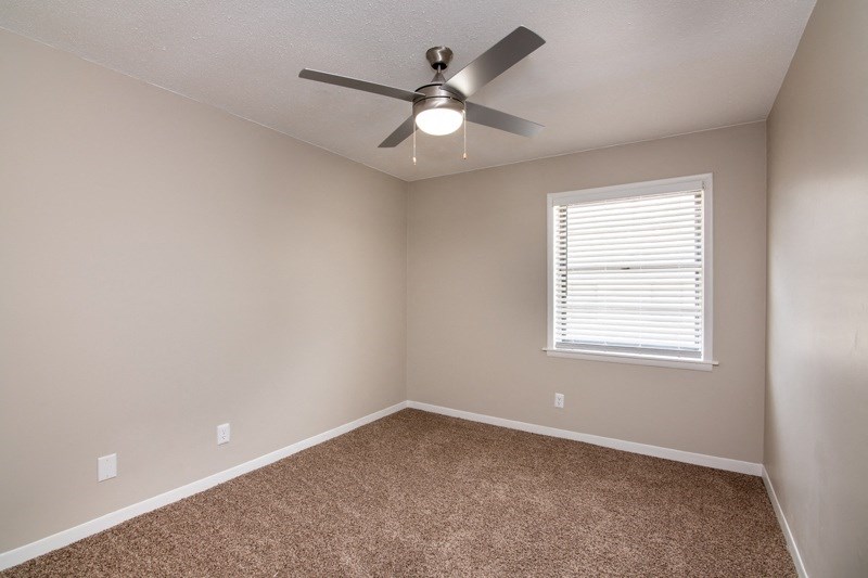 Interiors with window at The Cleo Apartments, Athens, AL