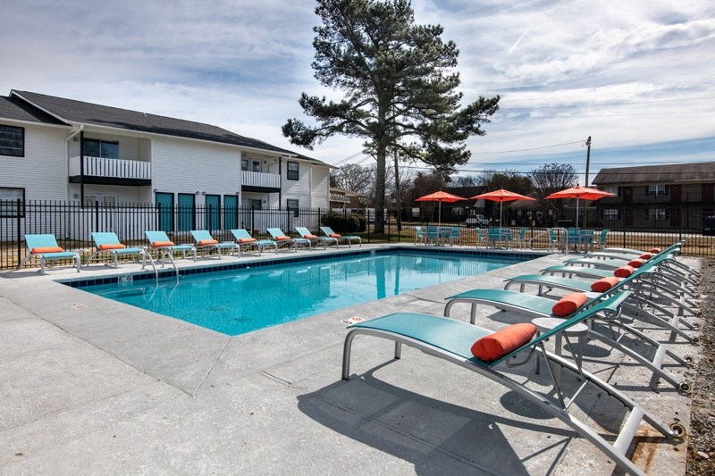 Aerial view at The Cleo Apartments, Athens, Alabama