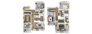 4 bed 2.5 bath floor plan at The Ellis Apartments, Clarkston, GA, 30021