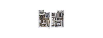 2 bed 1.5 bath floor plan at The Ellis Apartments, Clarkston, 30021