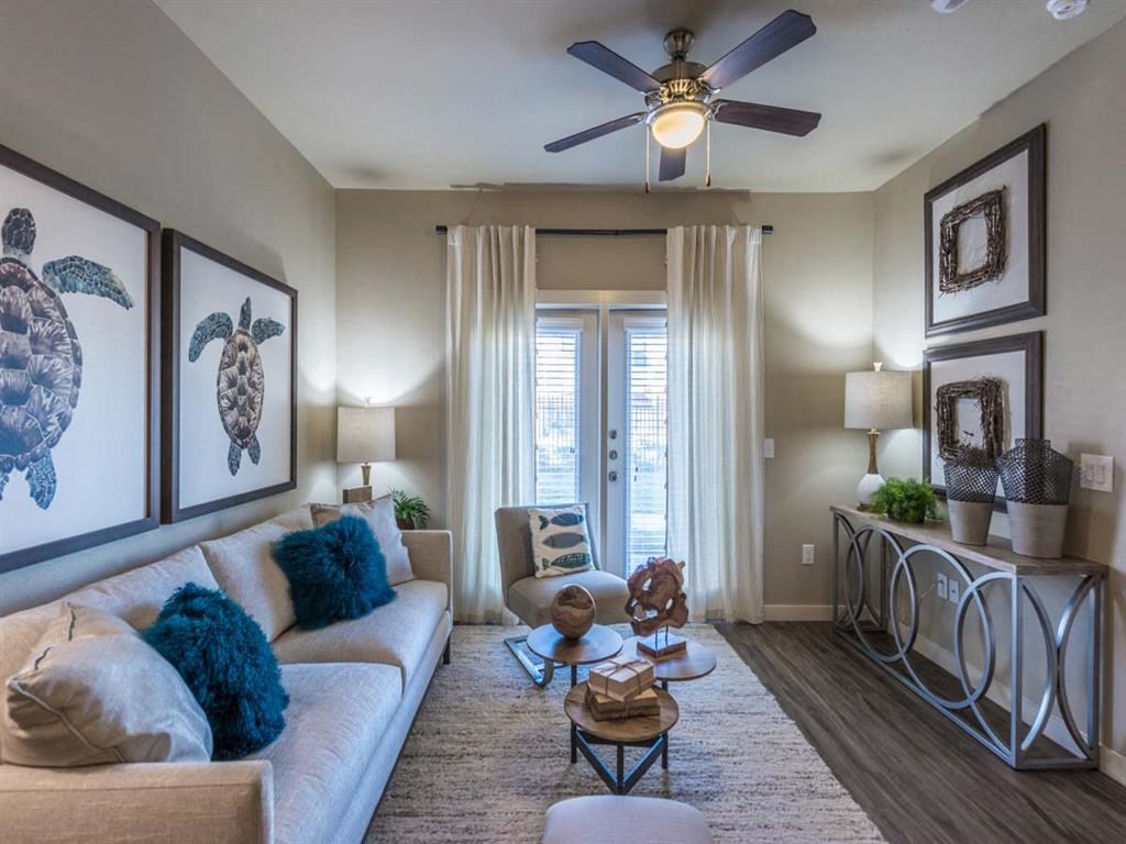 Living Room Interior at Century Palm Bluff, Portland, Texas