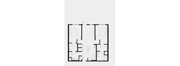 A black and white floor plan of a house with multiple rooms.
