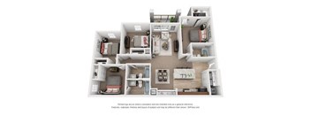 Four Bedroom Three Bath Floor Plan at Ventura at Turtle Creek, Rockledge, FL