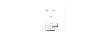 Studio 1 bath floor plan Aat Crest on Peachtree Apartments, Atlanta, Georgia