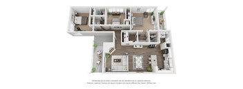 3 bed 2 bath C2 Floor Plan at Vue on Medlock, Georgia, 30092