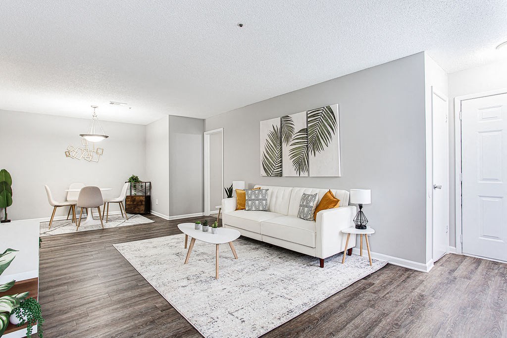 our apartments offer a living room with a couch