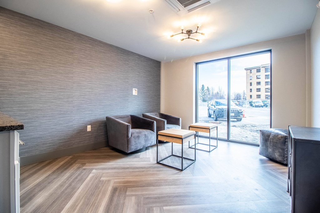 Bright Lobby at Latitude at South Portland Apartment, Maine, 04106