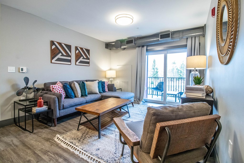 Modern Living Room at Latitude at South Portland Apartment, Maine, 04106