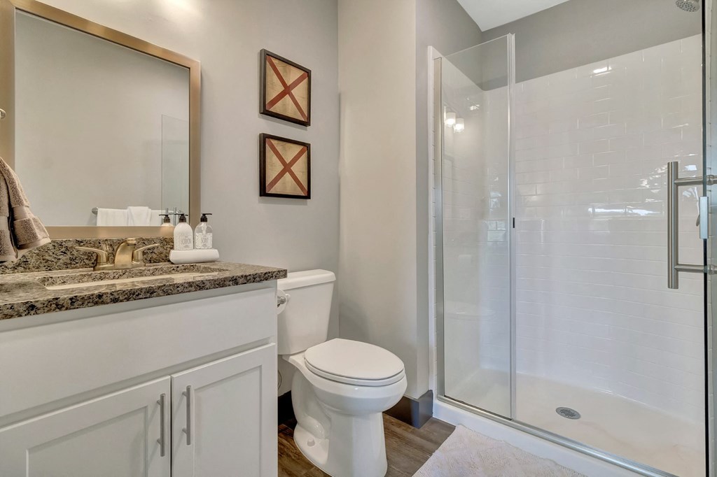 Walk in Showerat Latitude at South Portland Apartment, Maine, 04106