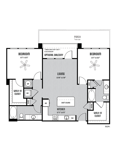 Berkley Floor Plan at Marley EAV, Atlanta, 30316