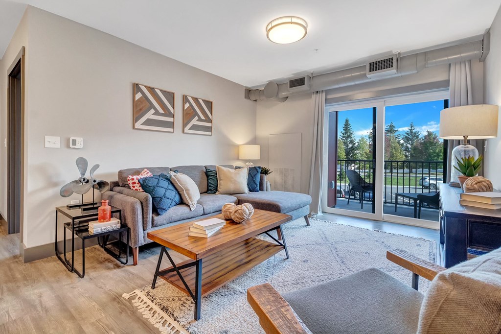 Modern Living Roomat Latitude at South Portland Apartment, Maine, 04106