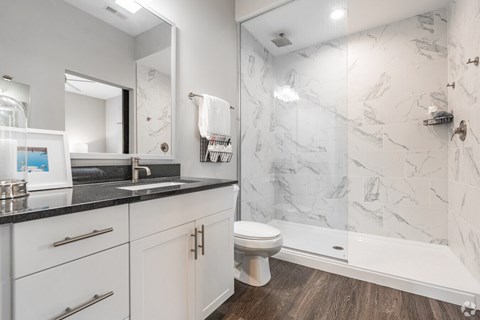 White Bathroom at Century Baxter Avenue, Louisville, KY