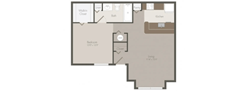 Studio floor plan E at the Grove at St. Andrews, Columbia, SC