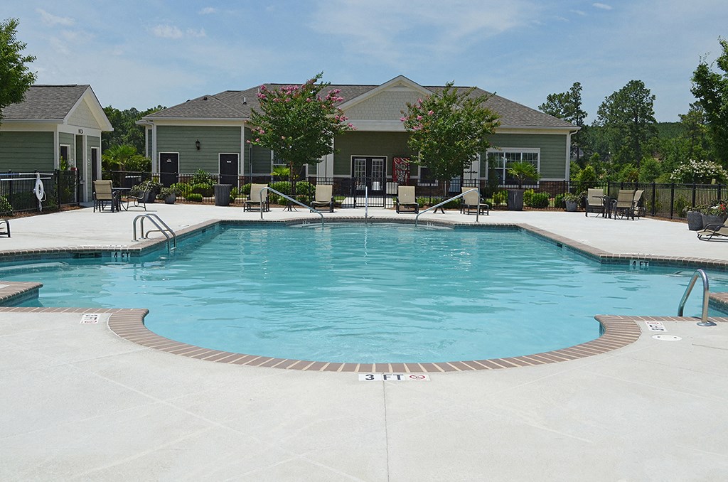 Huge pool courtyard at the Haven at Market Street Station Aiken, SC