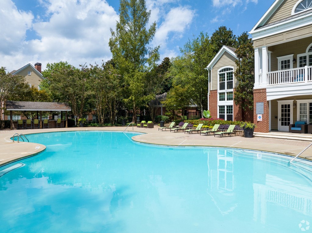 the resort style swimming pool at our apartments at Flats at North Springs, Georgia, 30328