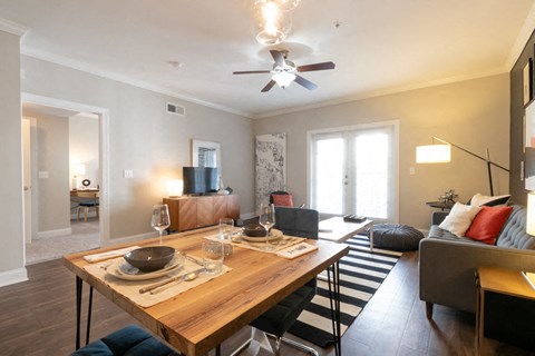 Living Room Interior at Crest at Midtown, Georgia, 30308