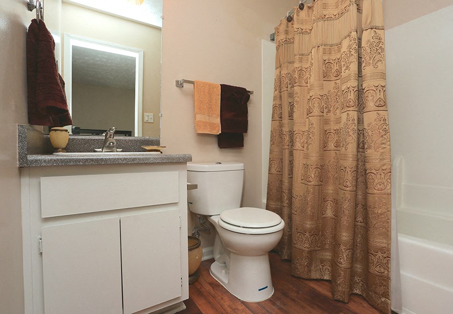 a bathroom with a toilet and a sink and a shower curtain