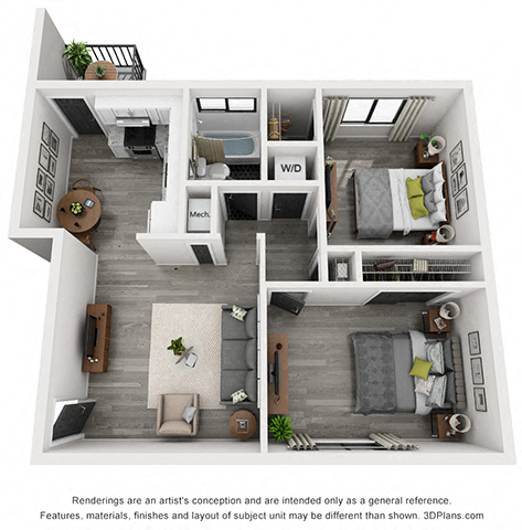 B1 Floor Plan at Element at Kirkwood, Atlanta, GA, 30317