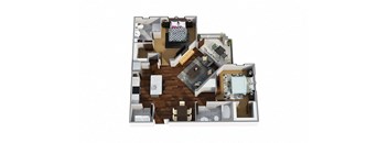 2 Bedrooms and 2 Bathrooms Floor Plans A at Century Town Center, Florida, 32607