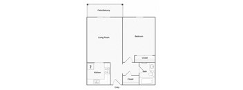 1 Bedroom A Floor Plan at Summit East Nashville, Nashville, 37217
