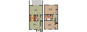 Two Bedroom Townhome at Crescent Place Apartment, Savannah