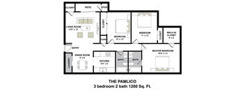The Pamlico Floor Plan at Tiffany Square, Rocky Mount