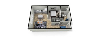 1 bed 1 bath floor plan at Eleven 85 Apartments, Georgia