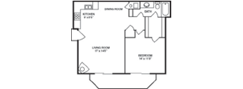 1 bedroom, 1 bathroom w/fireplace