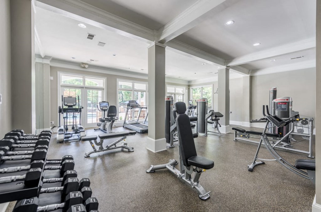 spacious fitness center at Lex at Brier Creek, Morrisville, North Carolina
