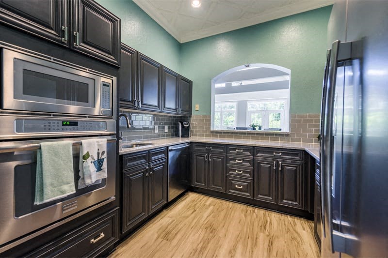 resident kitchen in clubhouse at Lex at Brier Creek, Morrisville, NC, 27560