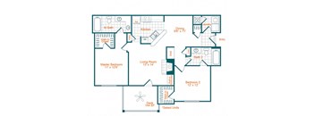 B1R Floor Plan at Lex at Brier Creek, Morrisville, 27560