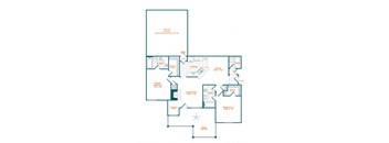 B2R Floor Plan at Lex at Brier Creek, Morrisville, North Carolina