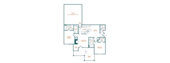 B2 Floor Plan at Lex at Brier Creek, Morrisville, NC