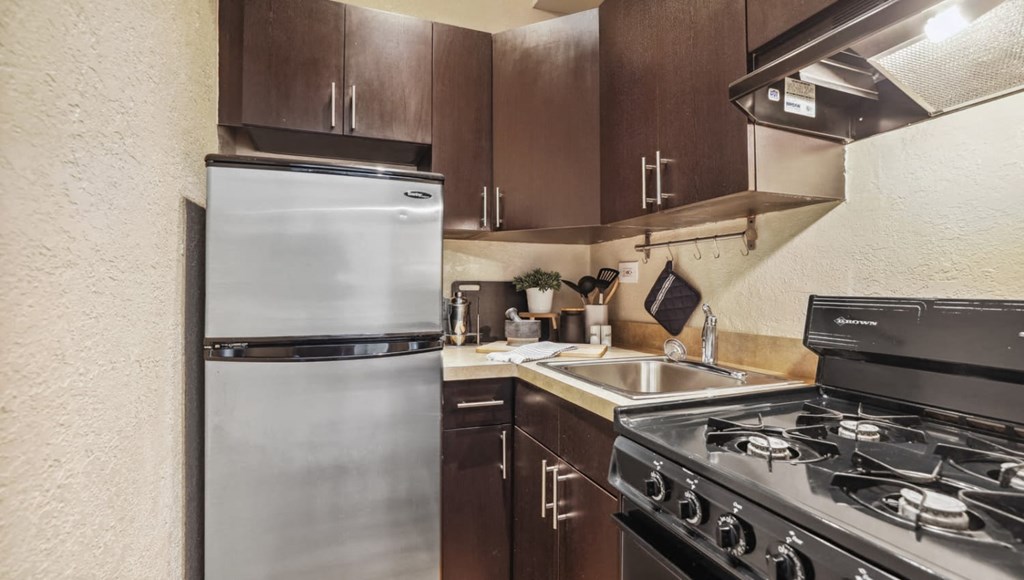 Kitchen at Crest on Peachtree Apartments, Atlanta, Georgia