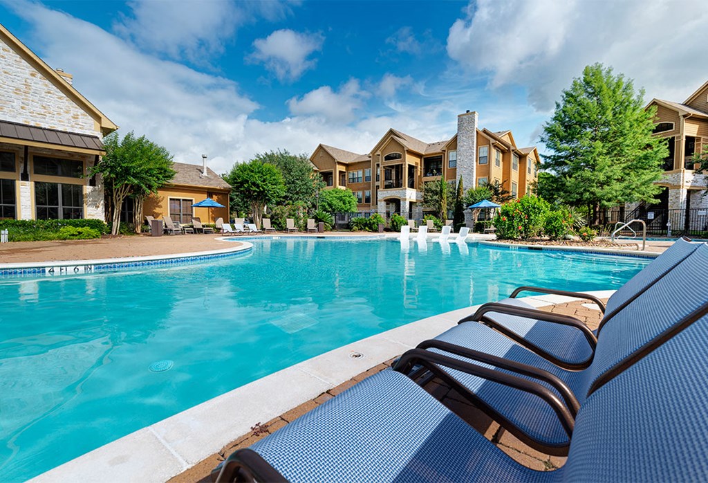 the swimming pool at our apartments