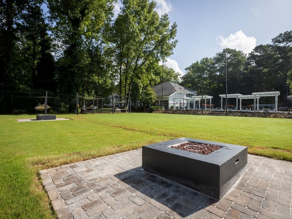 Fire pits at Avenues at Holcomb Bridge in Peachtree Corners, GA