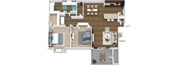 a view of our 1 bedroom floor plan  at Avenues of Kennesaw East & West, Kennesaw, GA 30144