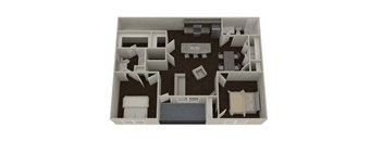 a 3d floor plan of a house at Park 33, Goshen, IN 46526